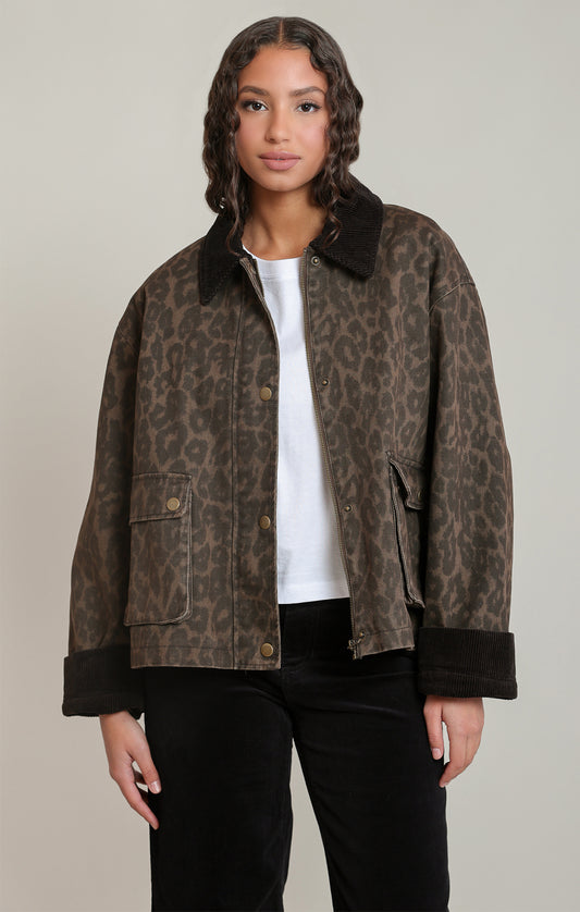 Dex Leopard Denim Jacket