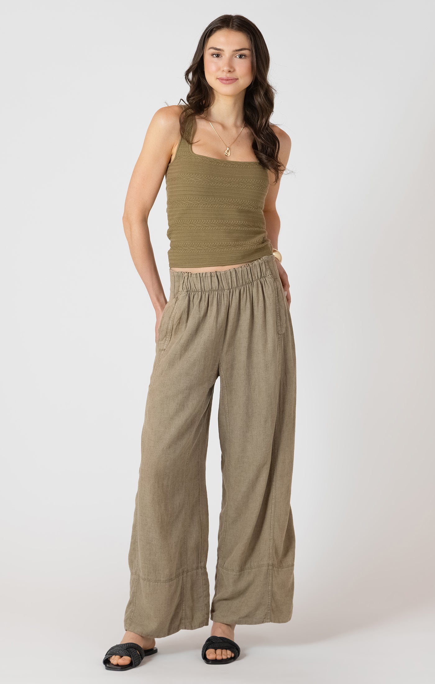 Dex Wide Leg Linen Pant