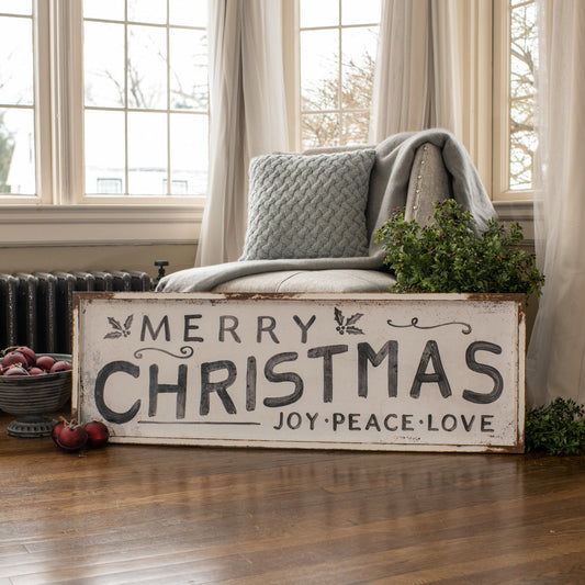 Merry Christmas Joy, Peace, Love Sign