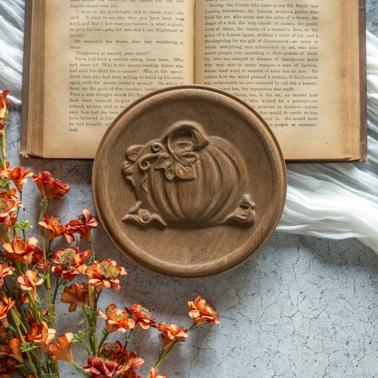 Bountiful Pumpkin Wall Plaque