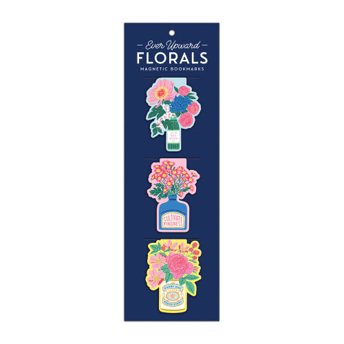 Ever Upward Florals Magnetic Bookmarks