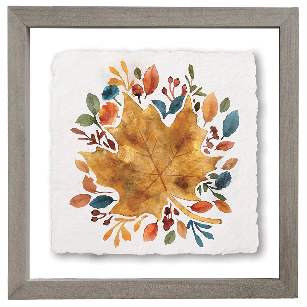 Jewel Tone Leaf Art