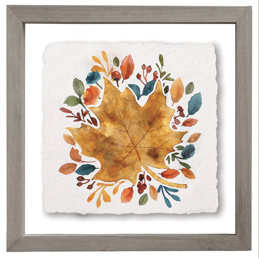 Jewel Tone Leaf Art
