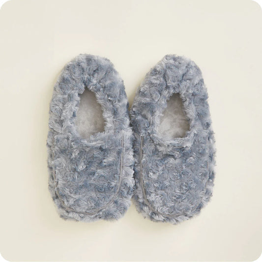 Curly Gray Warmies Slippers