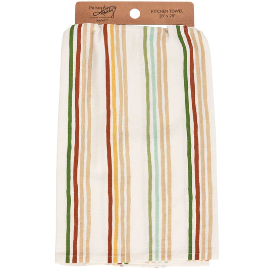 Fall Stripe Kitchen Towel