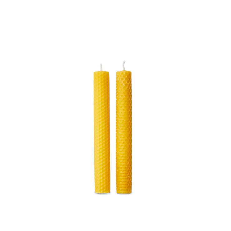 Hand Rolled Beeswax Candles Set Of 2