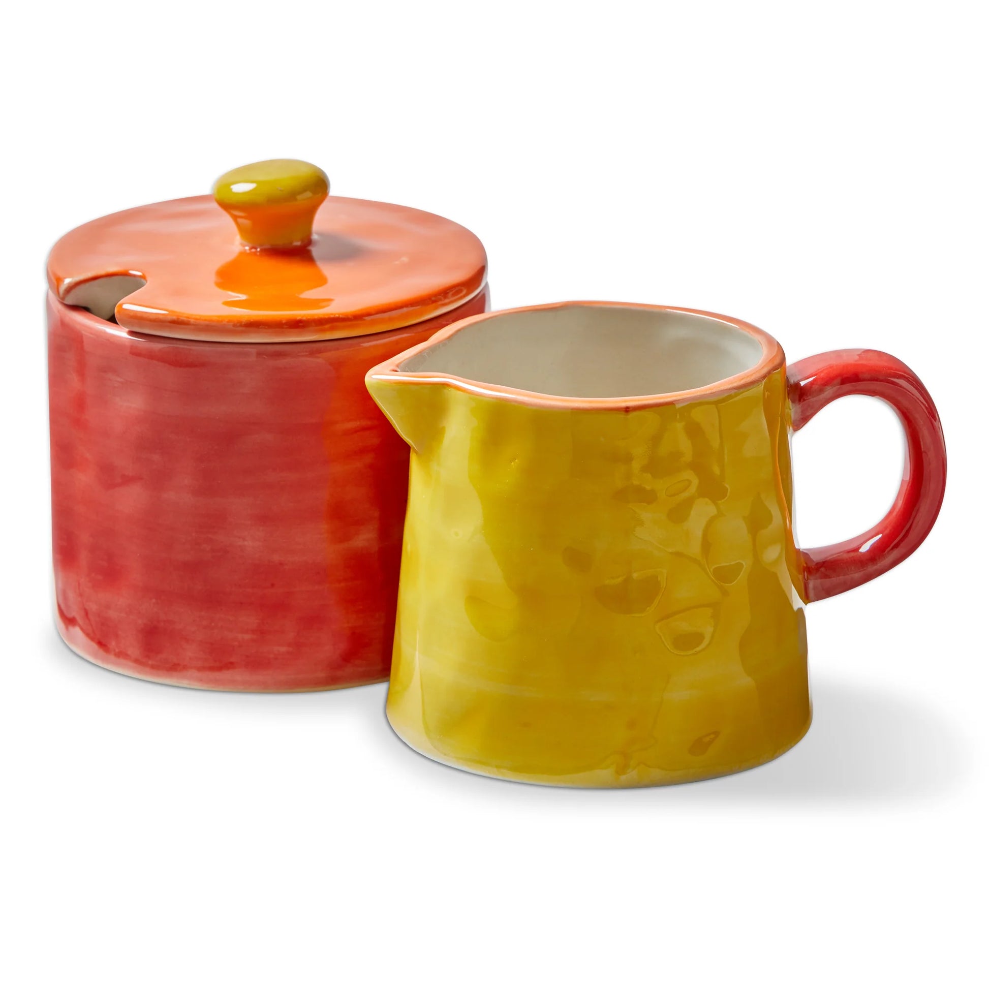 Color Block Cream And Sugar Set