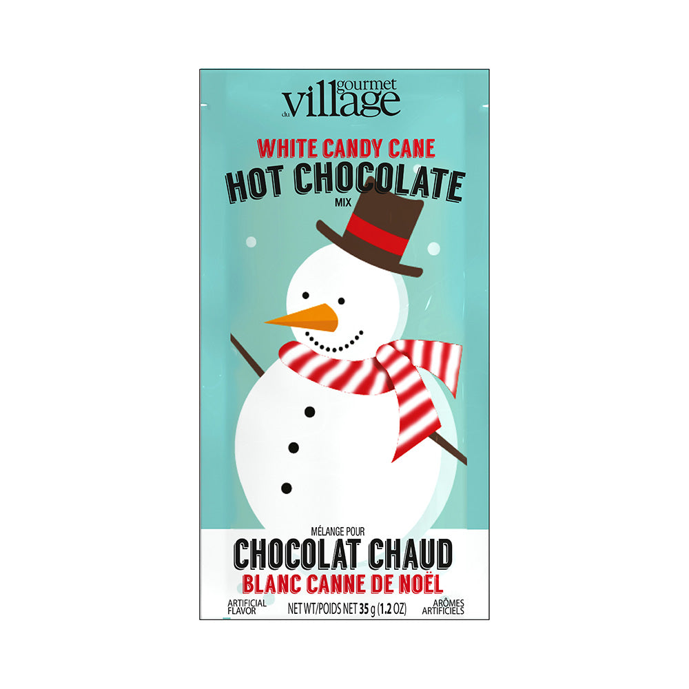Snowman White Candy Cane Hot Cocoa Mix
