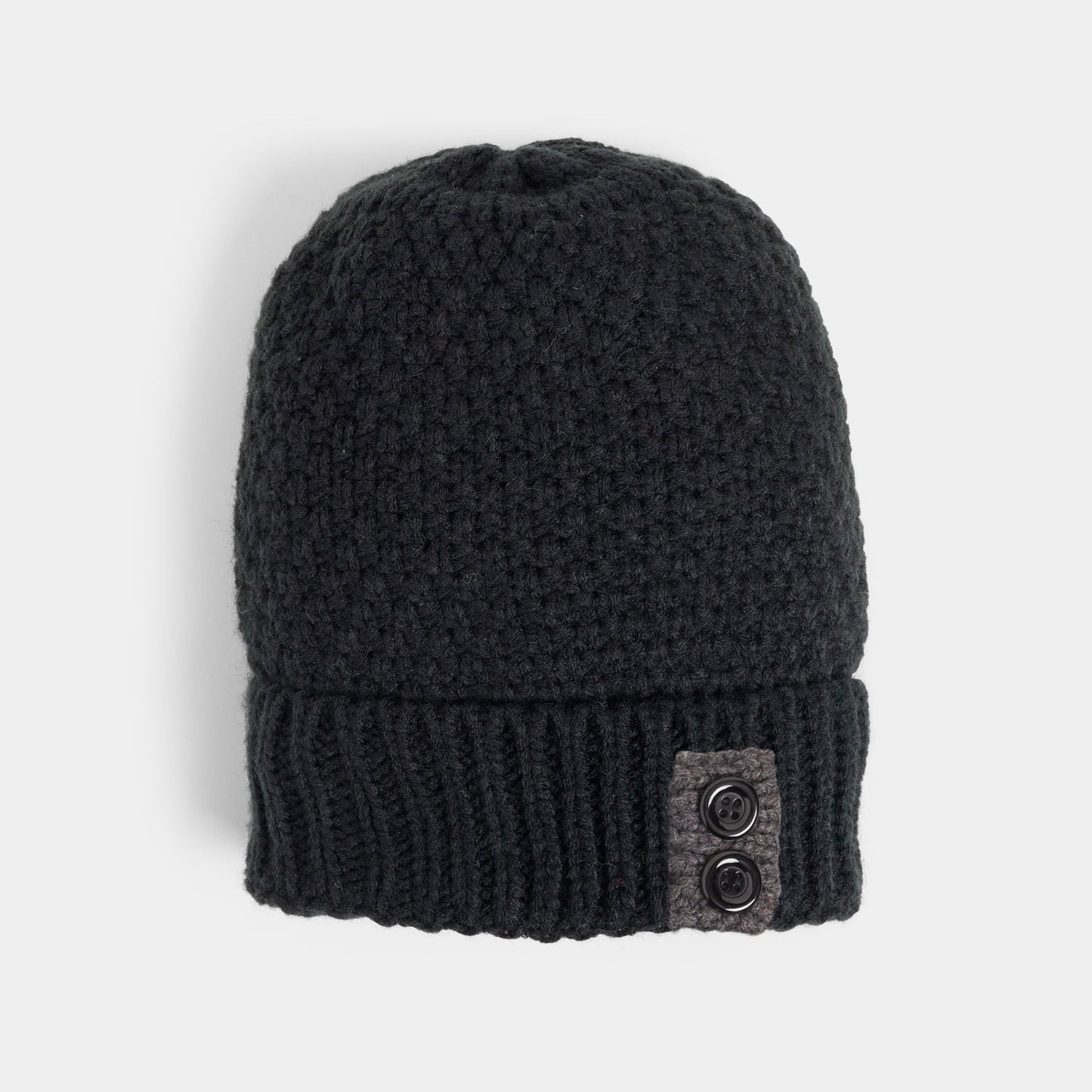 Tab Winter Knit Hat - Multiple Color Options