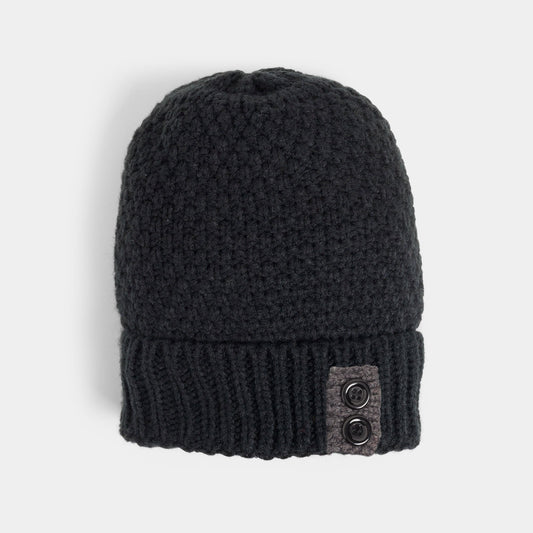 Tab Winter Knit Hat - Multiple Color Options