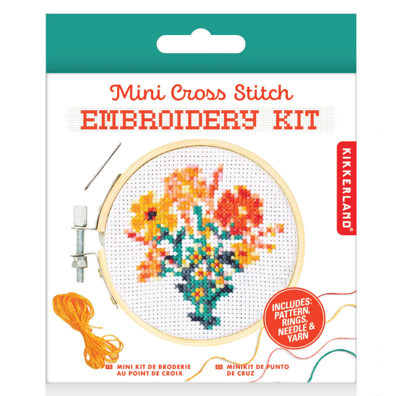 Flowers Mini Cross Stitch Embroidery Kit