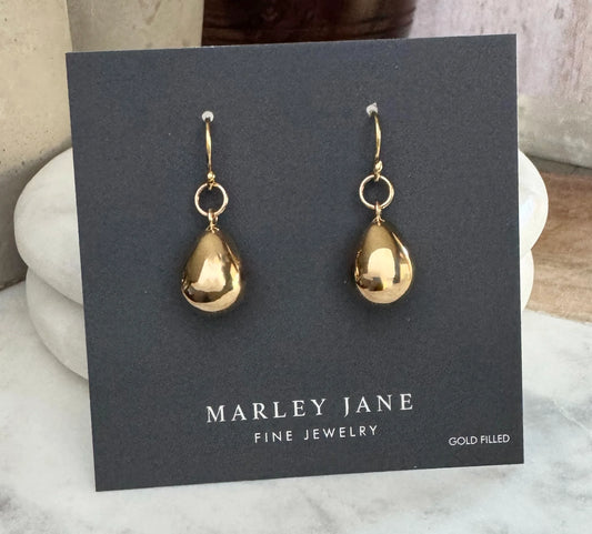 Golden Pear Earrings
