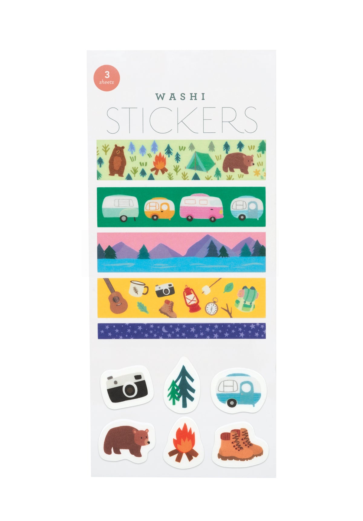 Summer Camp Washi Stickers