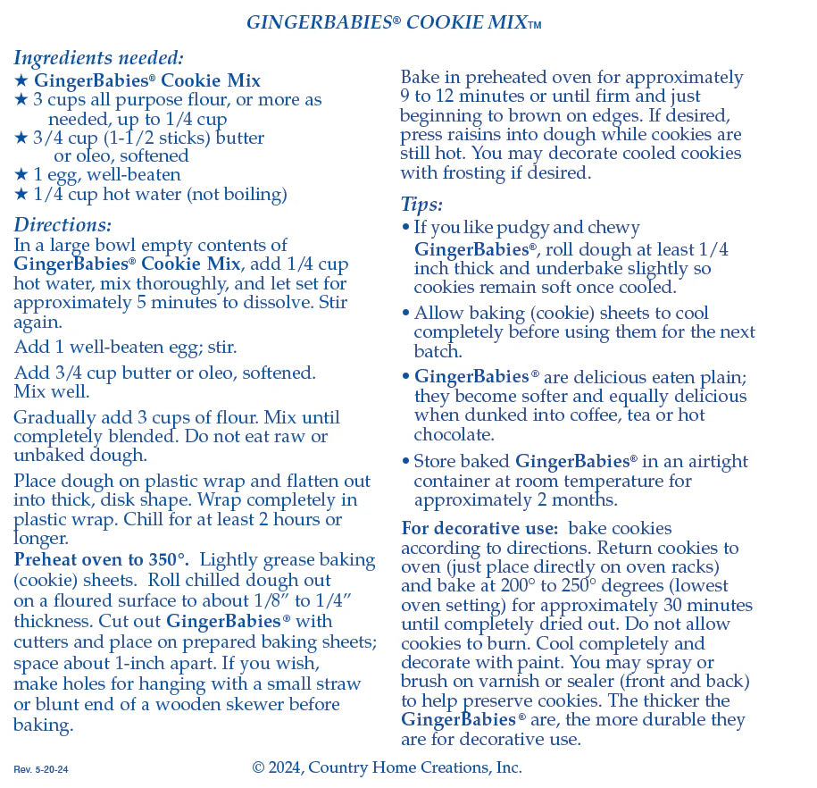 GingerBabies Cookie Mix Kit