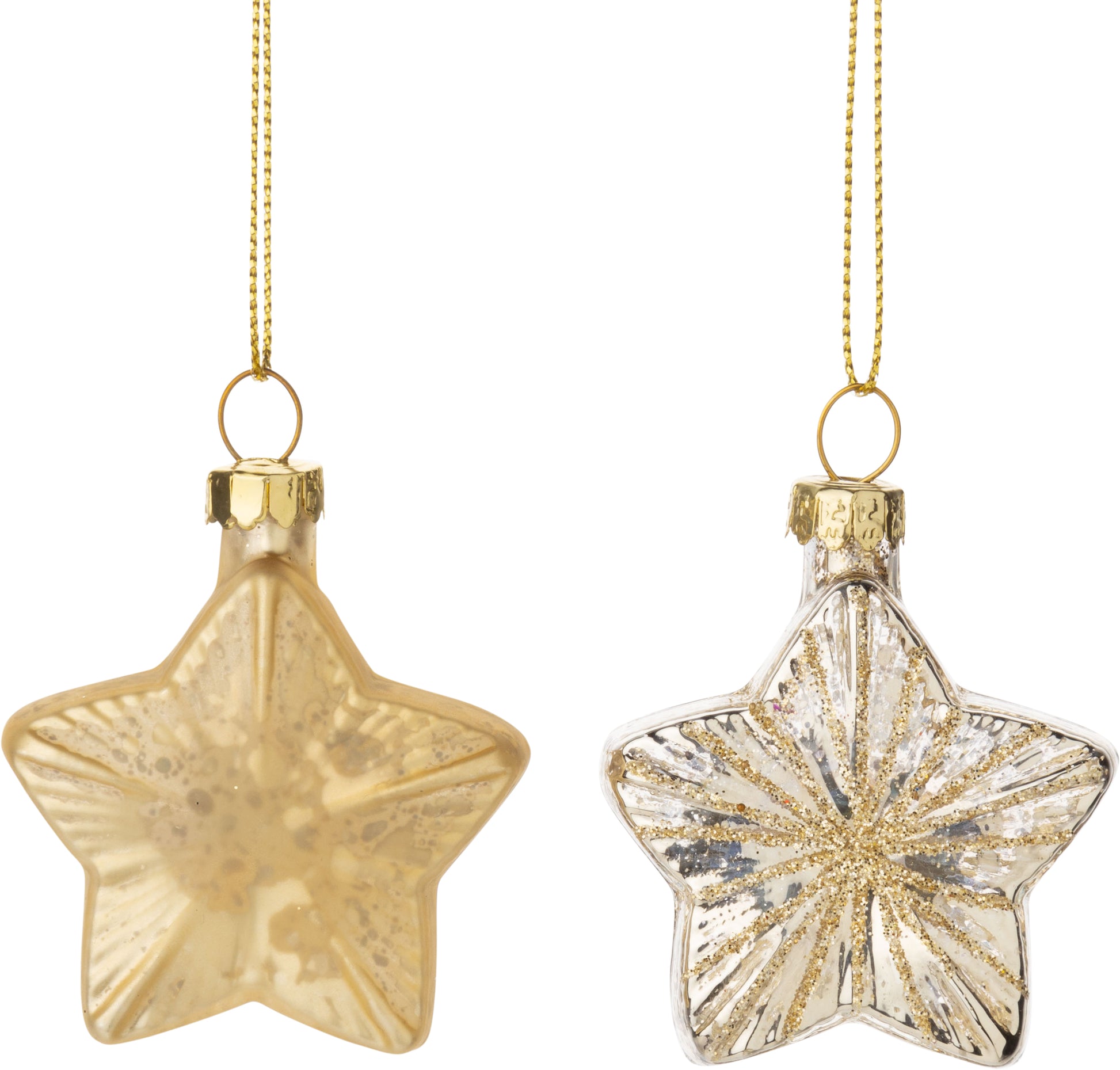 Glass Mini Star Ornaments