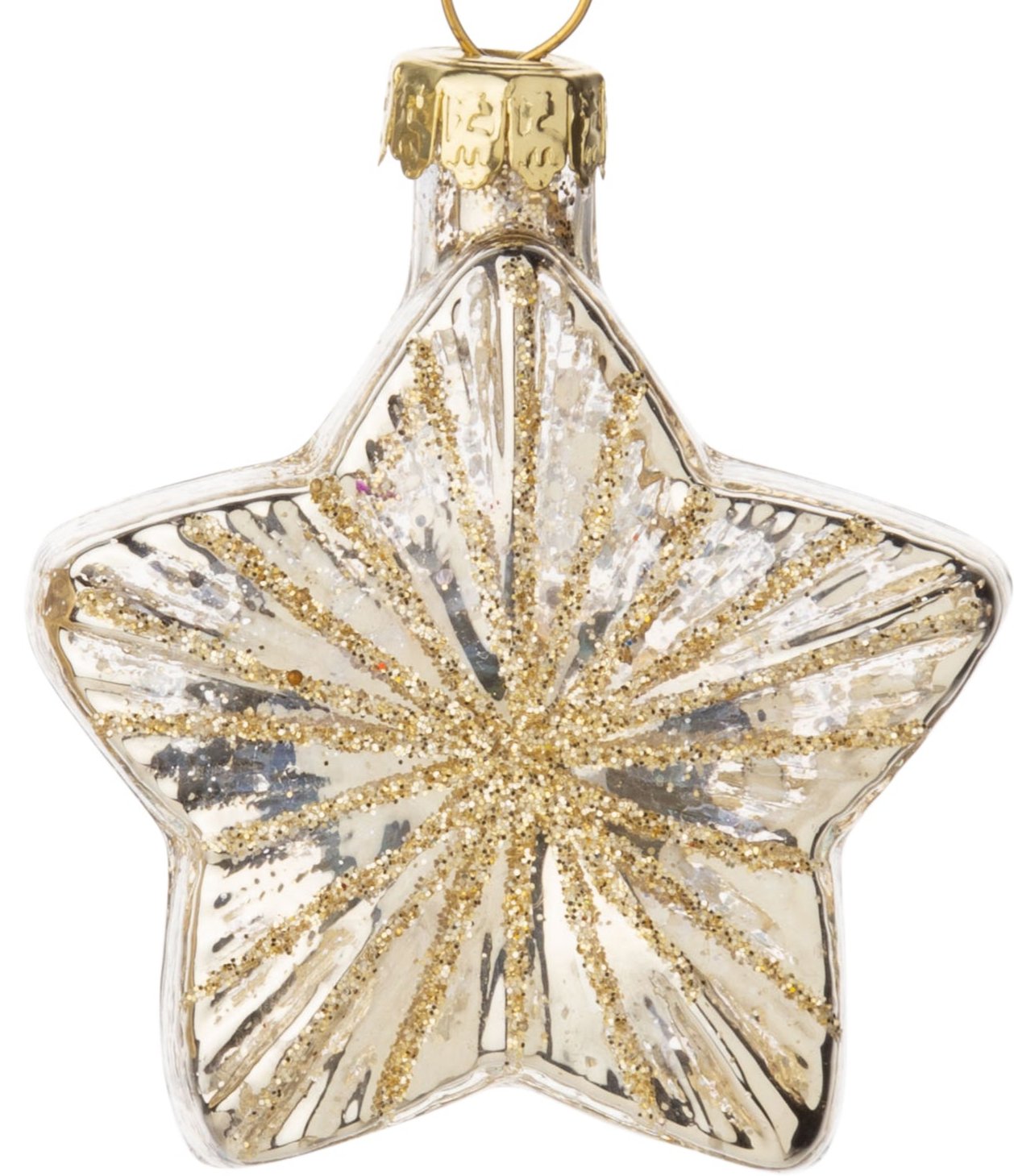 Glass Mini Star Ornaments Silver