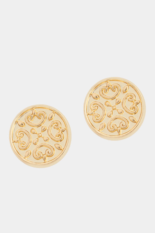 Gold Fern Stud