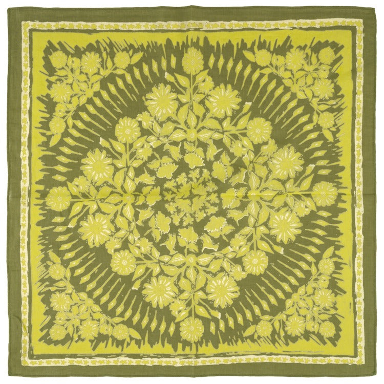 Green Floral Bandana