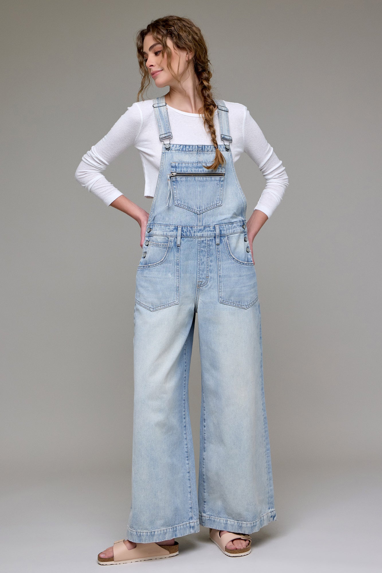 Hidden Vintage Wash Super Wideleg Overall
