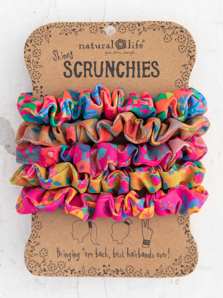 Mixed Print Scrunchie Set - Pink