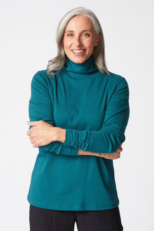 Habitat Cozy Rib Ruched Turtleneck