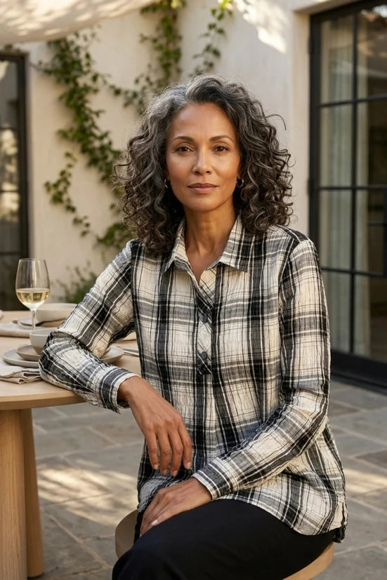 Habitat Crinkle Windowpane Chill Pullover