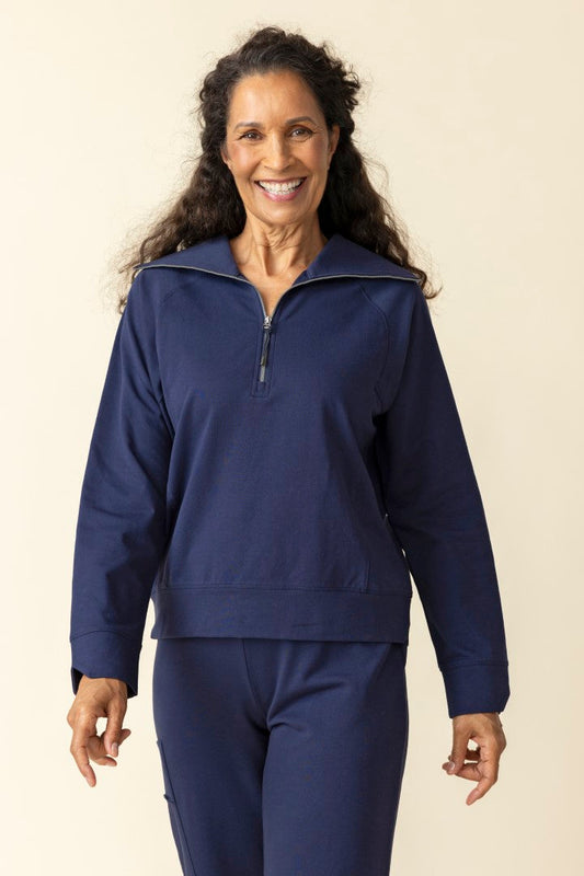 Habitat French Terry Quarter Zip Top