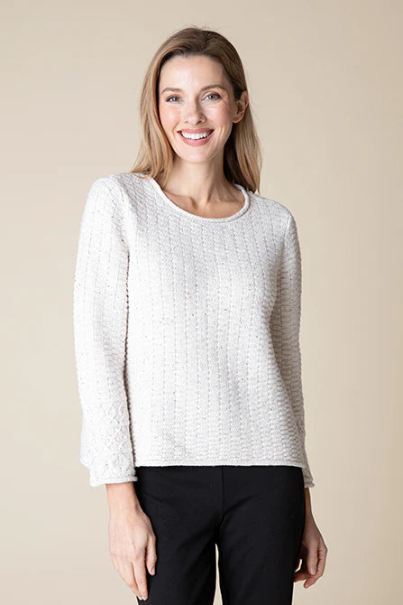 Habitat Ladder Stitch Rag-Yarn Sweater