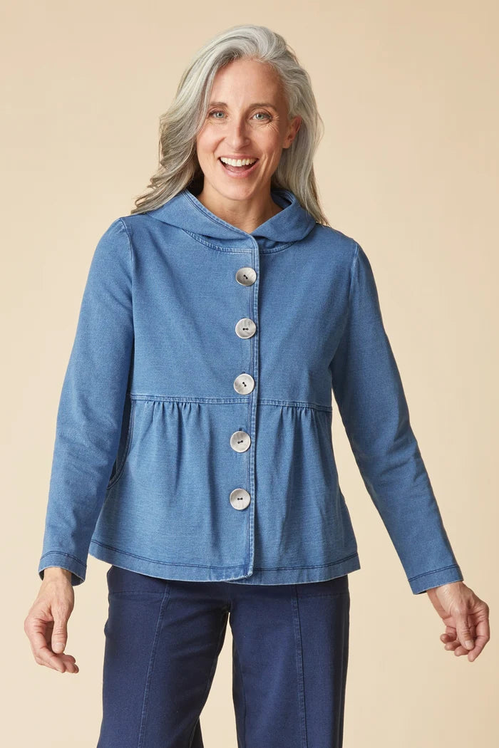 Habitat Stonewash Shirred Hoodie