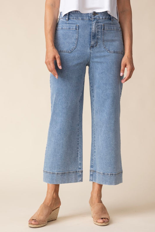 Habitat Stretch Denim Wide Leg Crop Pant