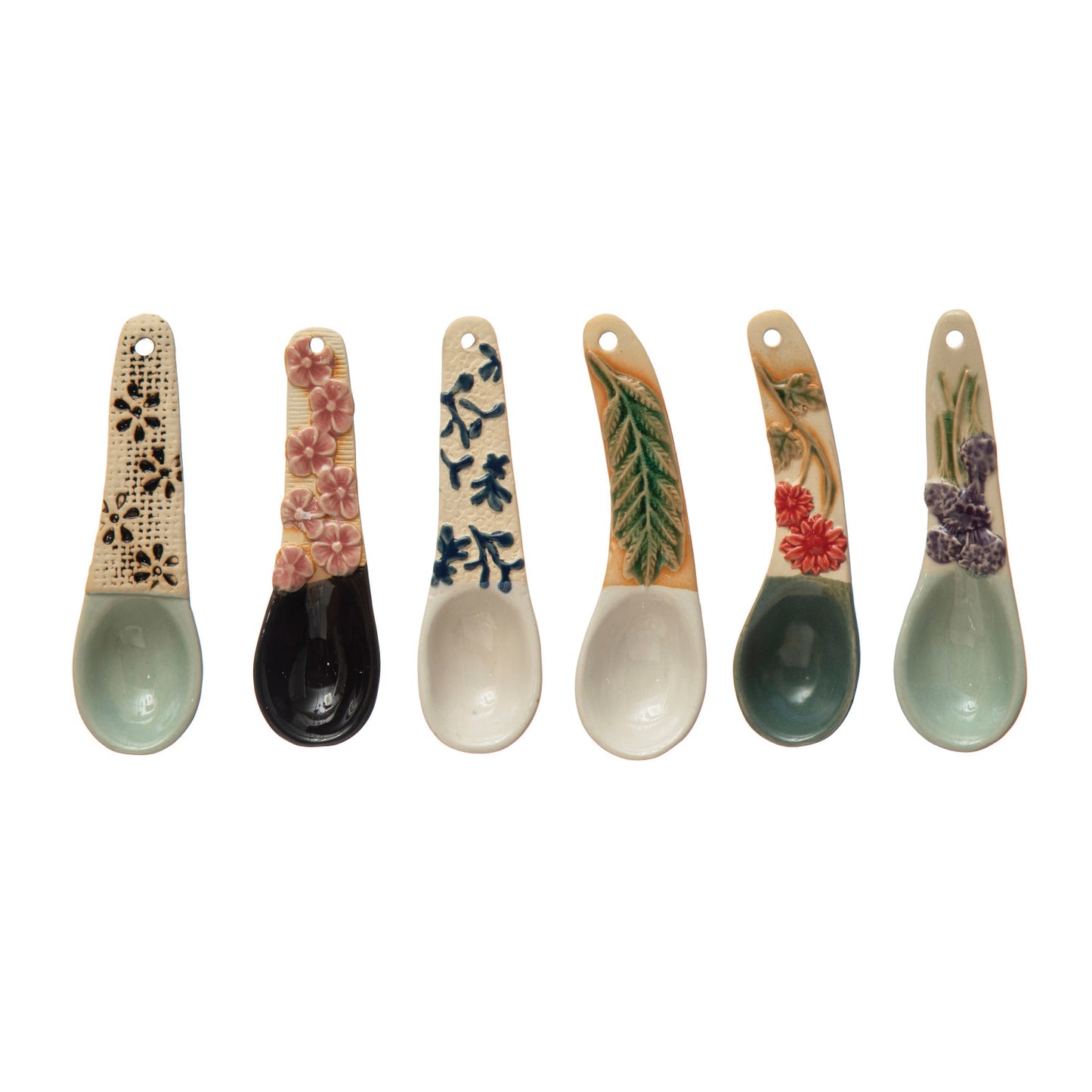 Hand-Painted Spoon with Floral Handle