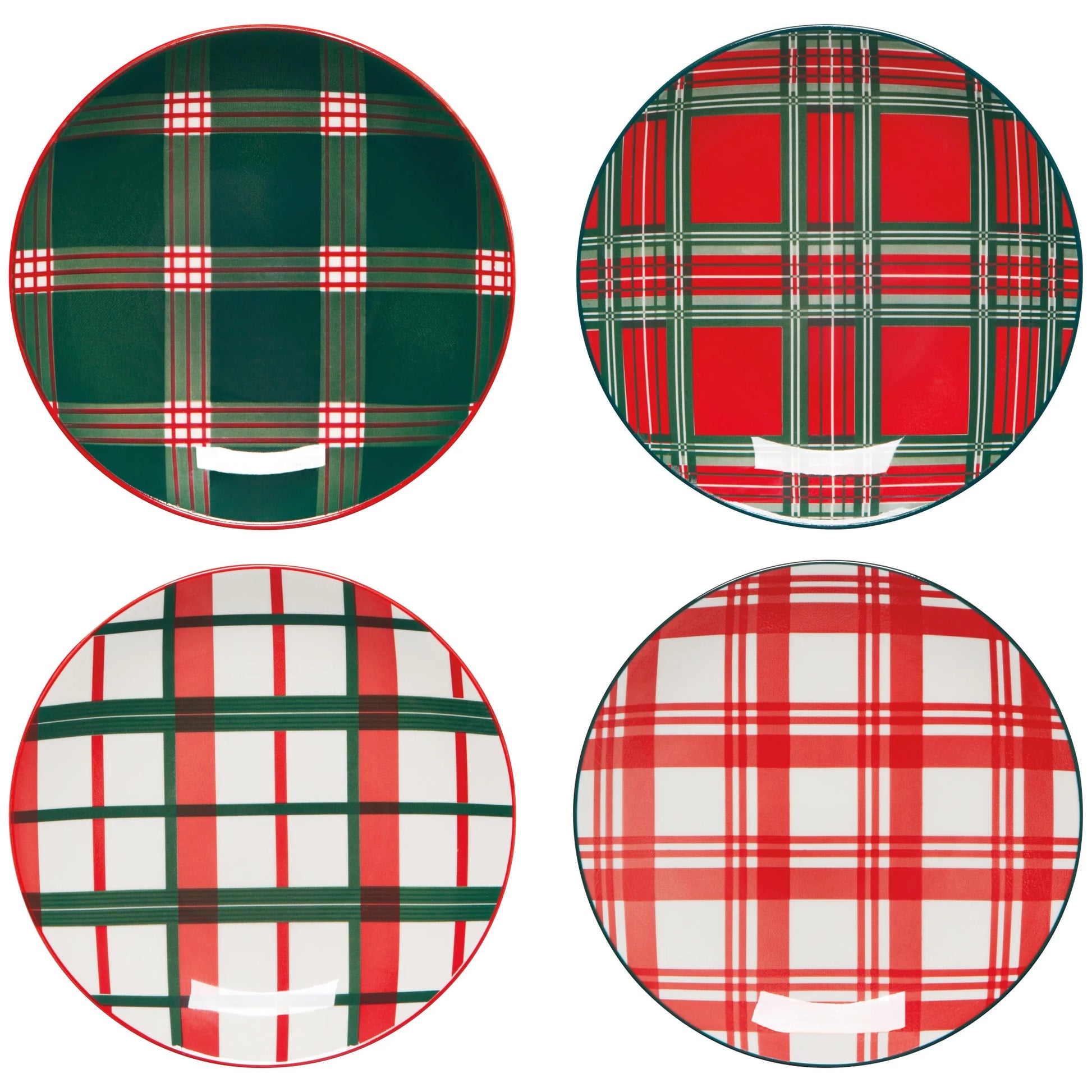 Holiday Plaid Appetizer Plates