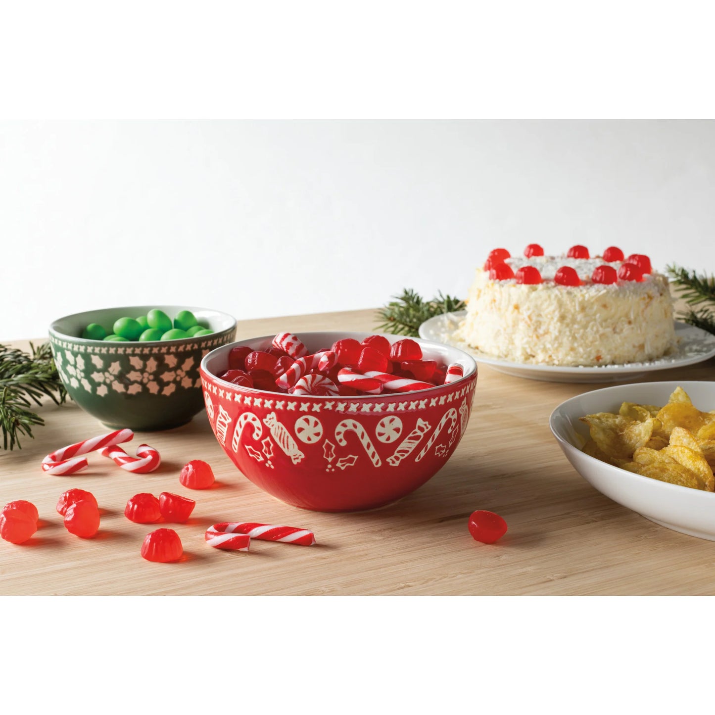 Holly Jolly Candy Bowls Set of 2