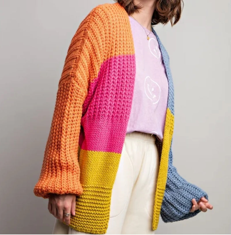 Easel Block Knitted Cardigan