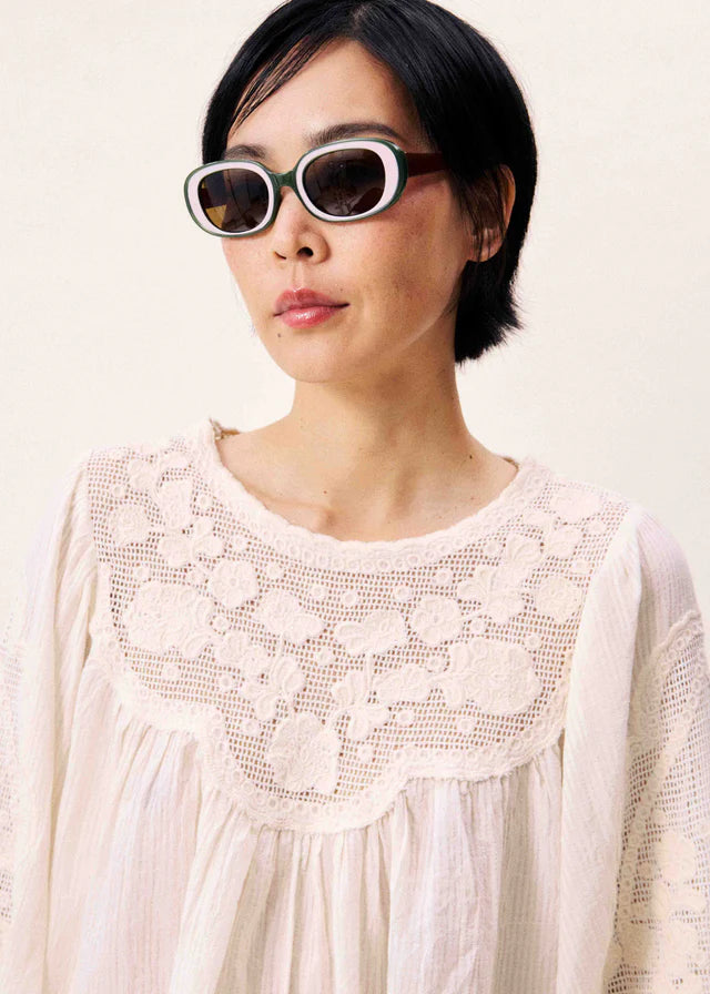 FRNCH Acaste Cream Blouse