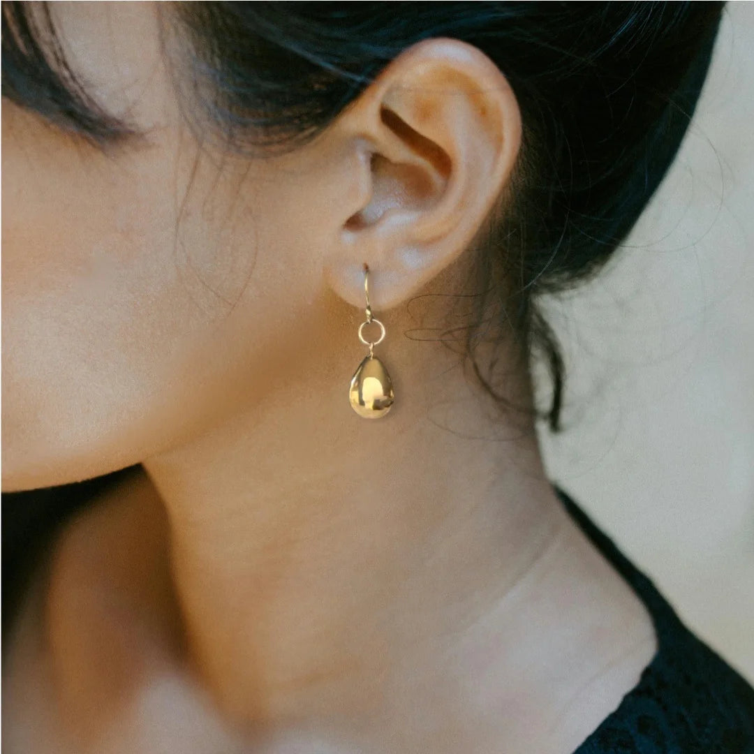 Golden Pear Earrings