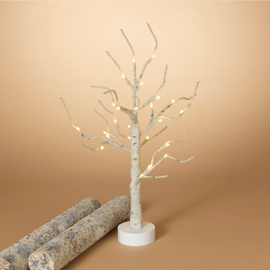 Icy White LED Tabletop Tree