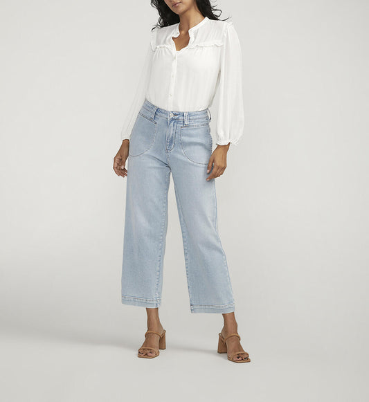 JAG Sophia High Rise Wide Leg Cropped Jeans