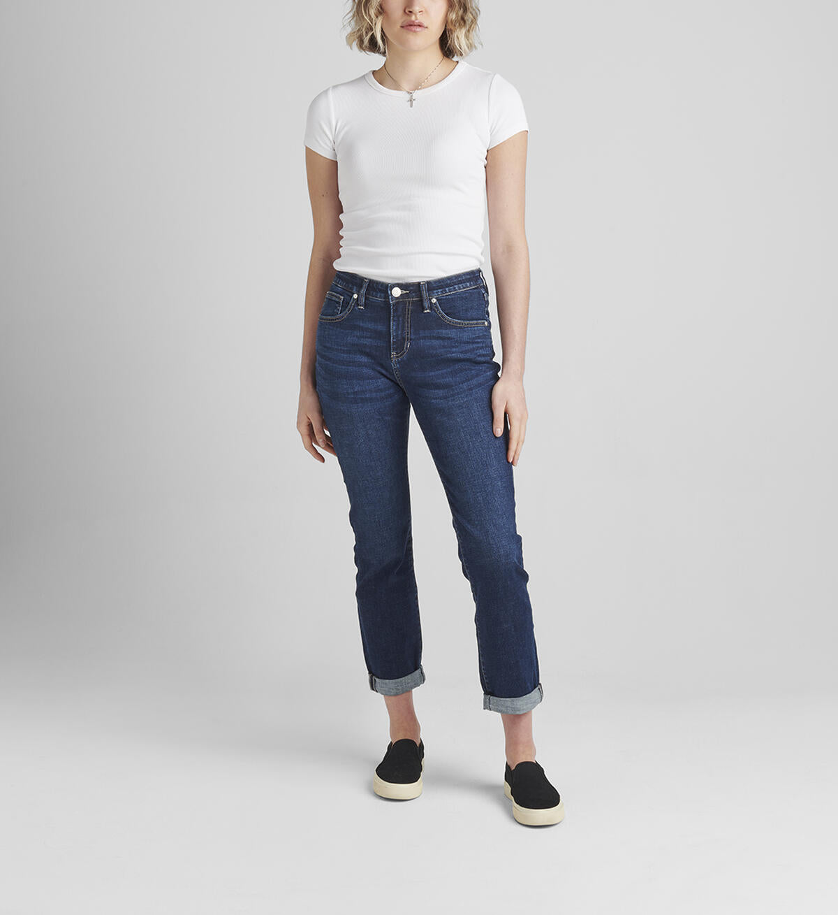 Carter Mid Rise Girlfriend Jeans Night Breeze