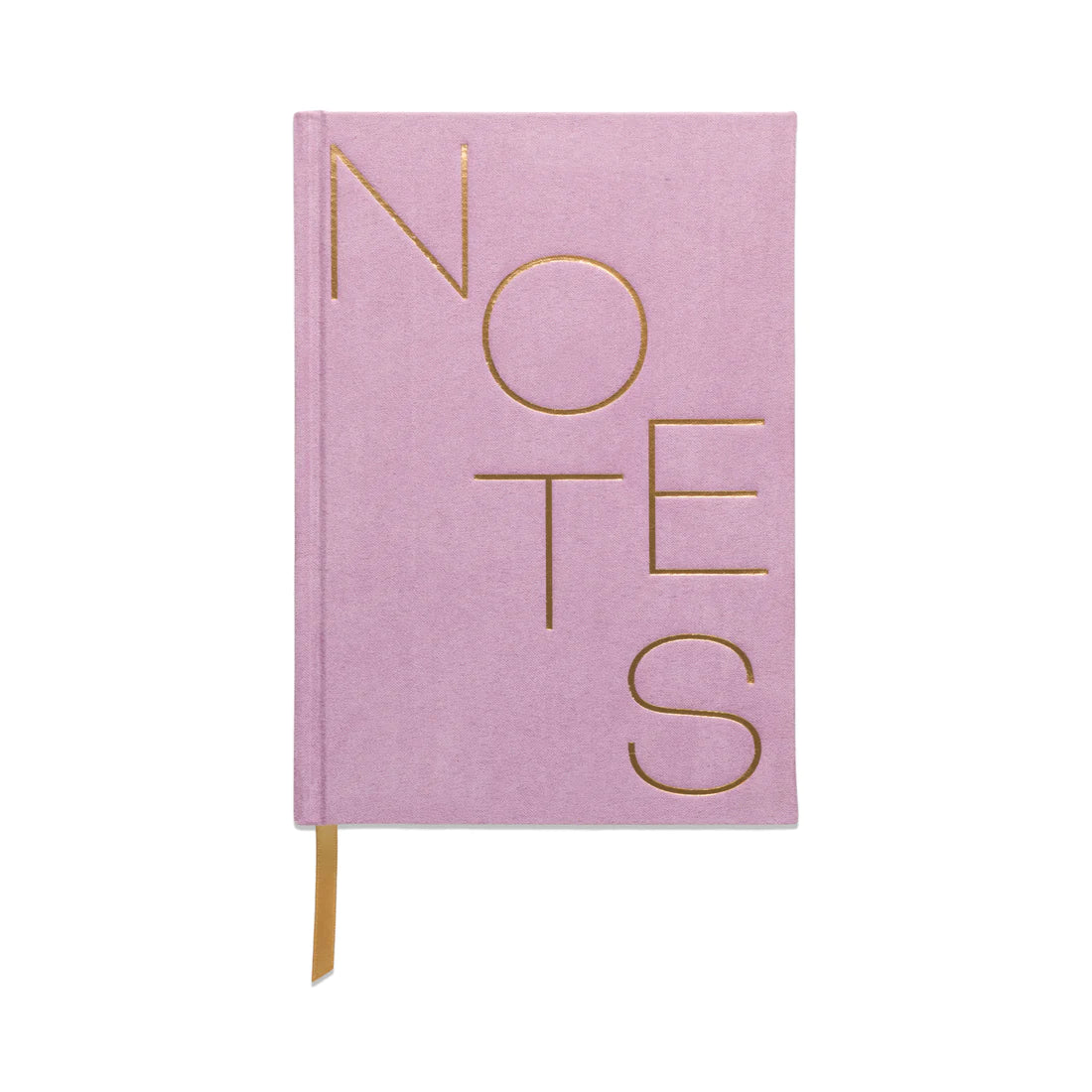 Hard Cover Suede Cloth Journal With Pocket  Lilac