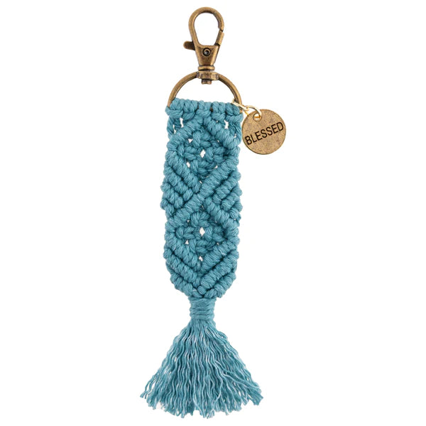 Macrame Keychains Blessed