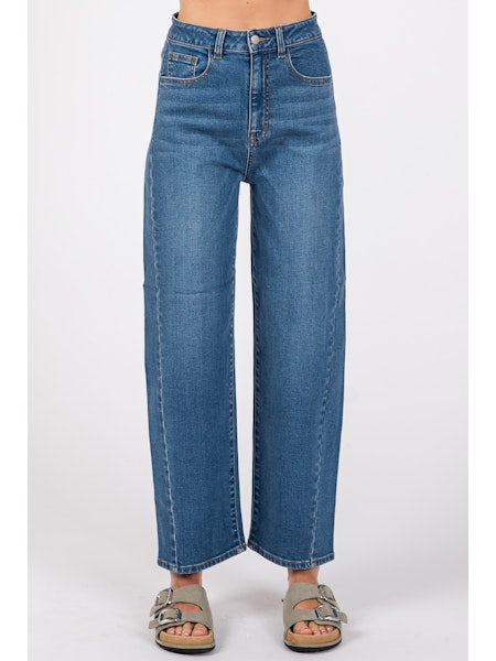 L.T.J. Modena High Rise Side Pannel Barrel Jean