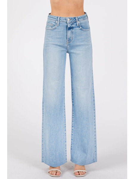 L.T.J. Paola A-Line Scissor Hem Wide Leg Jean