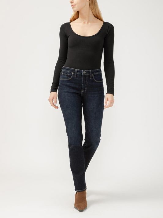 Silver Most Wanted Mid Rise Straight Leg Jeans