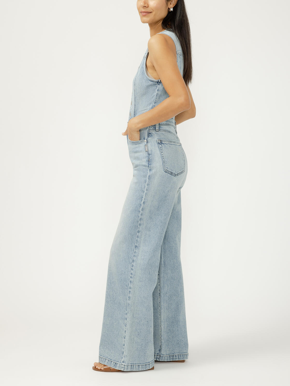 Silver Wide Leg Vest Jumpsuit