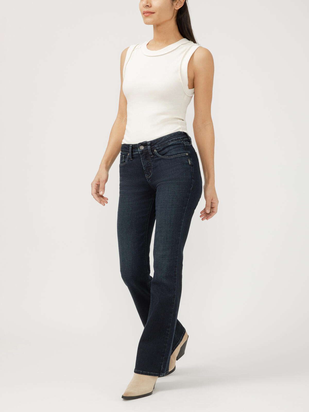 Silver Suki Mid Rise Bootcut Luxe Stretch Jeans