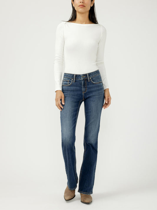 Silver Suki Mid Rise Bootcut Jeans