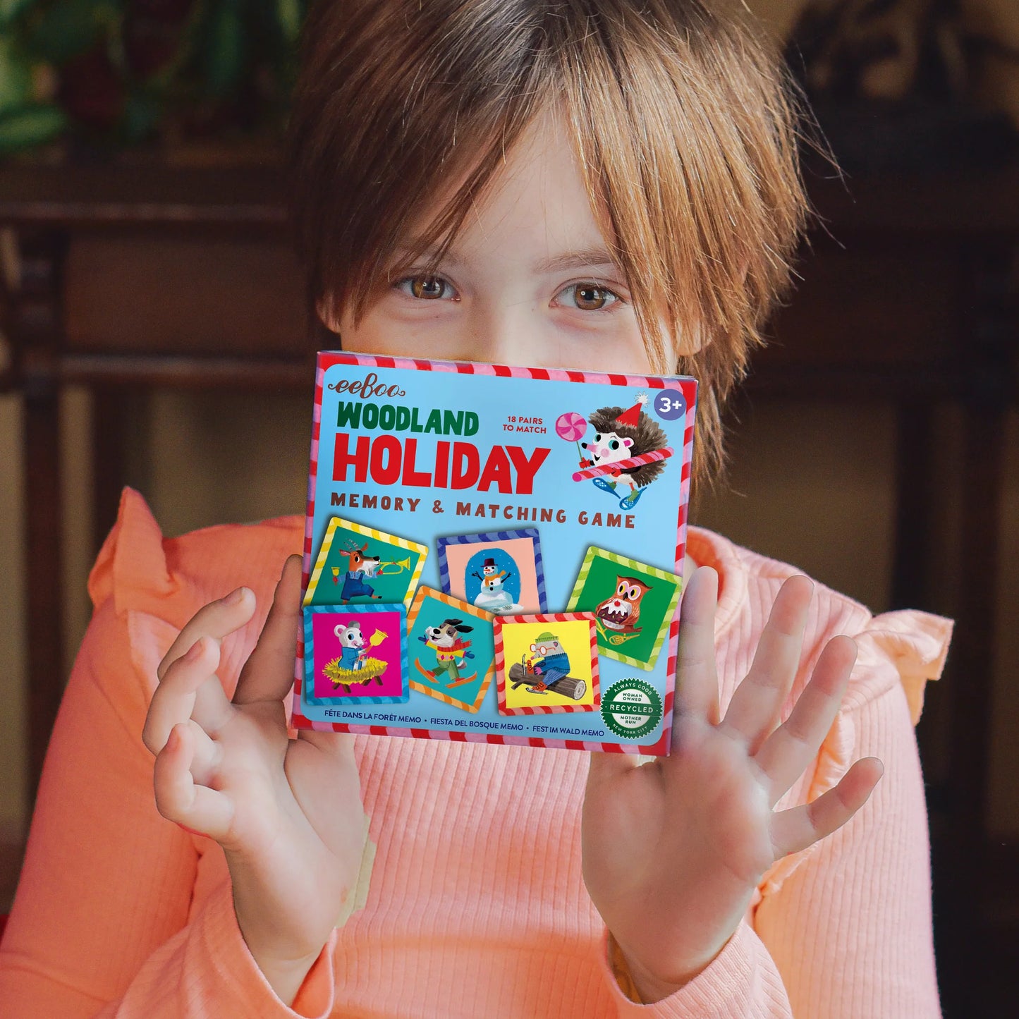 Woodland Holiday Little Square Memory Game