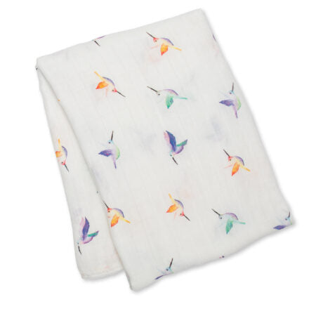 Lulujo Bamboo Swaddle – Hummingbirds