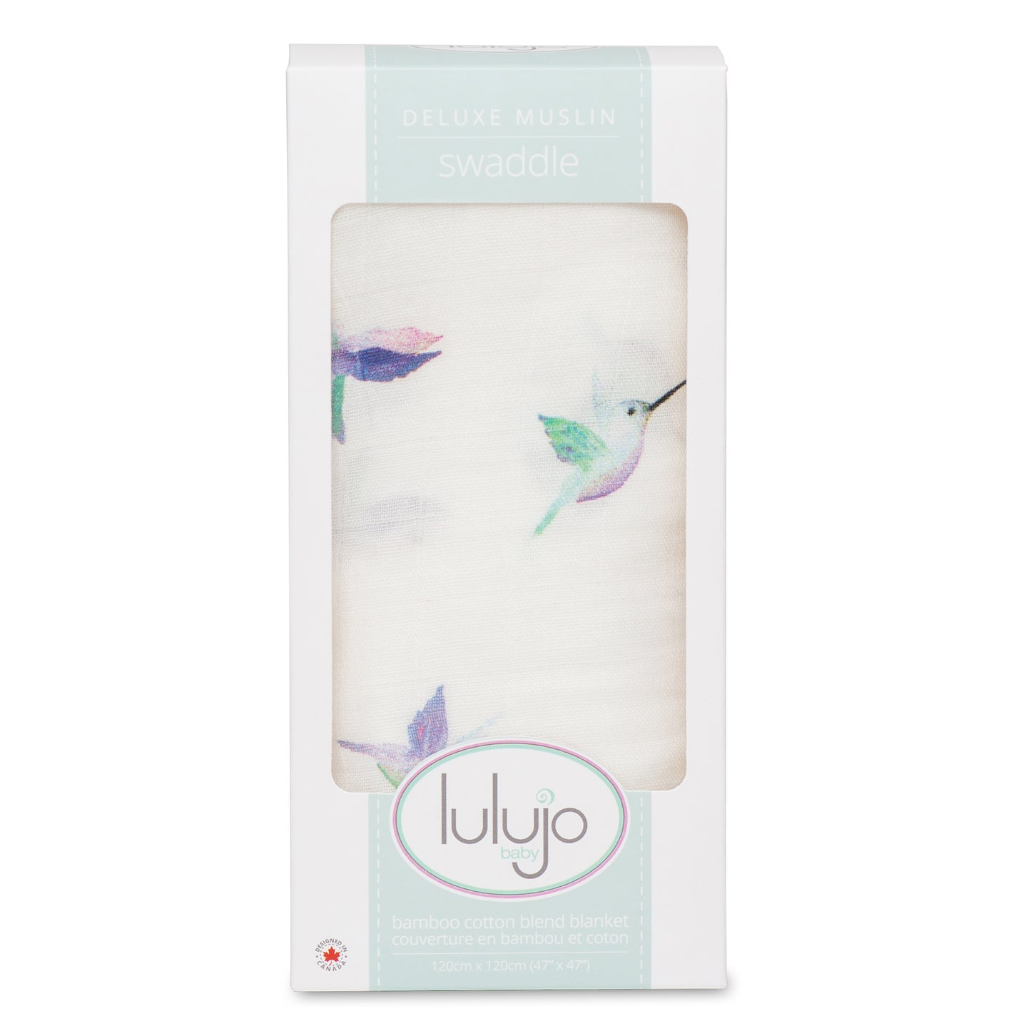 Lulujo Bamboo Swaddle – Hummingbirds